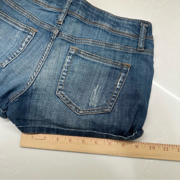 I love H81 Blue Denim Shorts with Stitch and Distressed Detail- Size: 21 - Picture 13 of 14